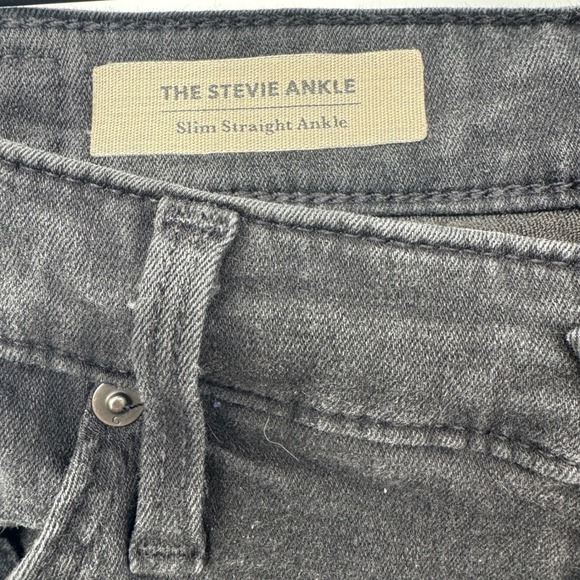 AG Adriano Goldschmied Stevie Ankle Slim Straight‎ Leg Black Jeans - Picture 7 of 8